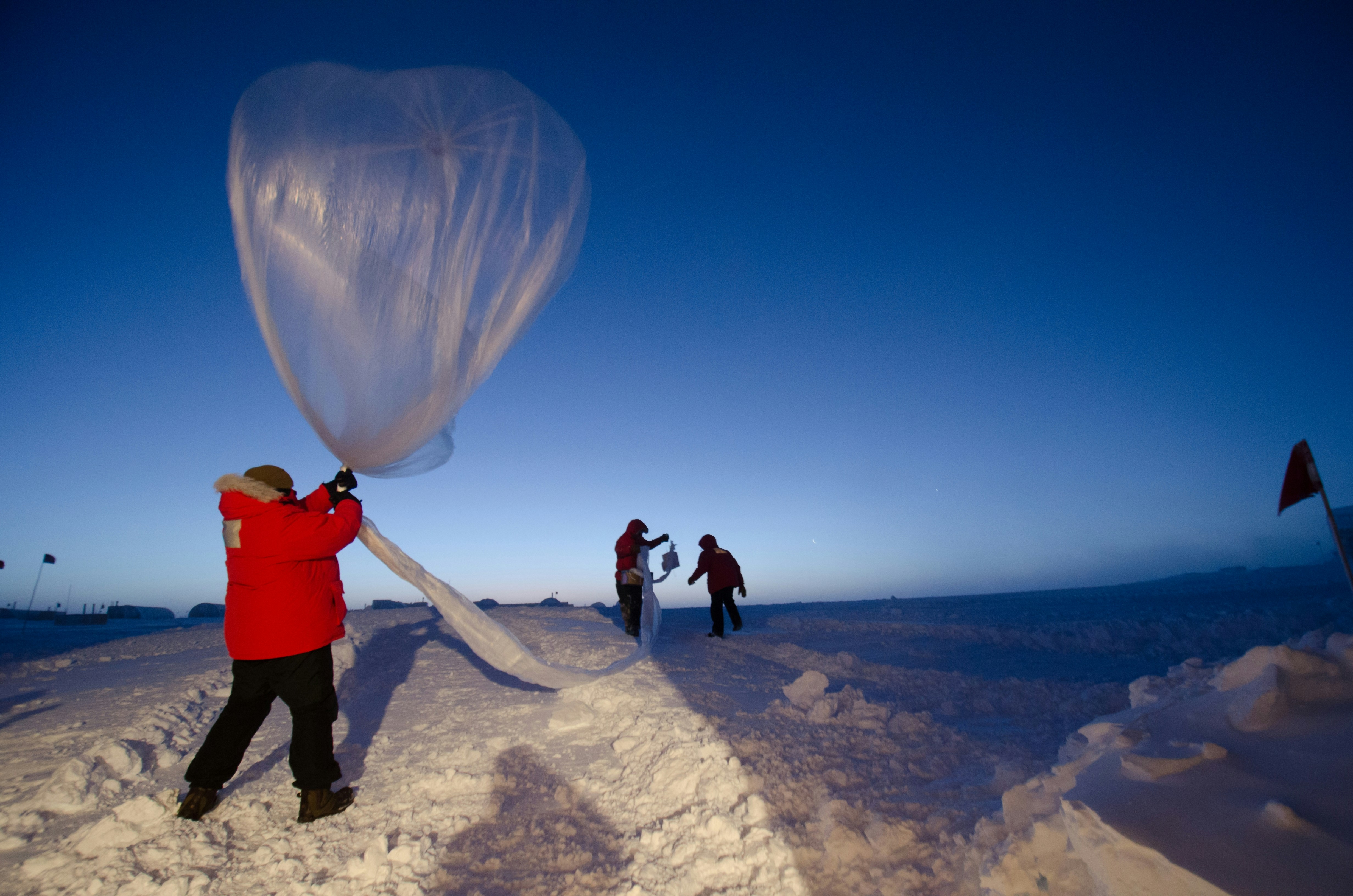 Lancement d'un ballon-sonde